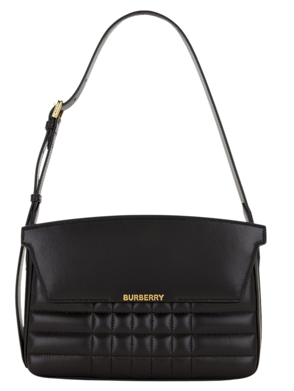 Burberry Catherine Black Quilted  Leather Shoulder Bag with Gold Logo- Like NEW!